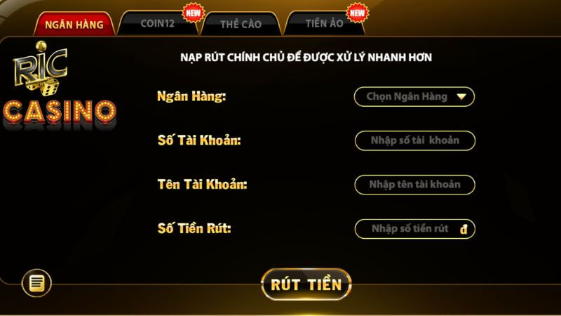 Nạp rút tiền siêu nhanh